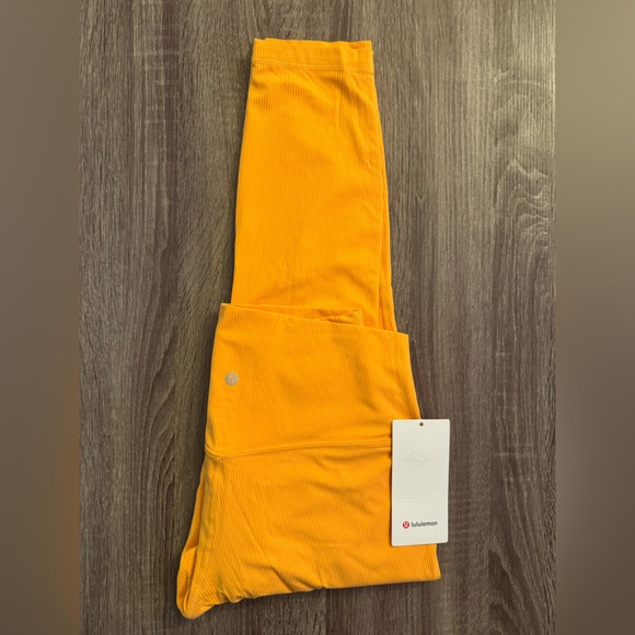 lululemon athletica Pants - New Lululemon Align high rise ribbed pant 25” Mango Dream. Orange. Size 12